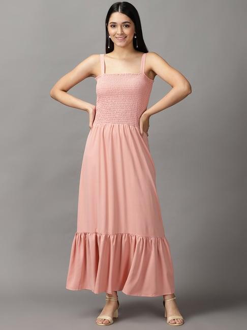 showoff peach maxi dress