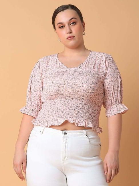 showoff peach printed top