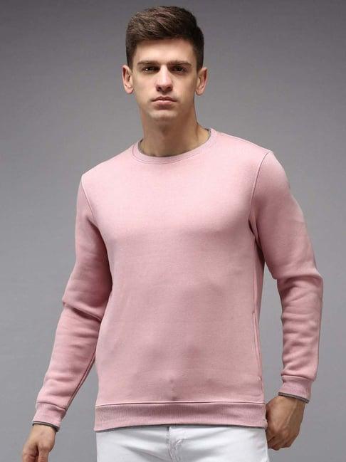 showoff pink cotton regular fit sweatshirt