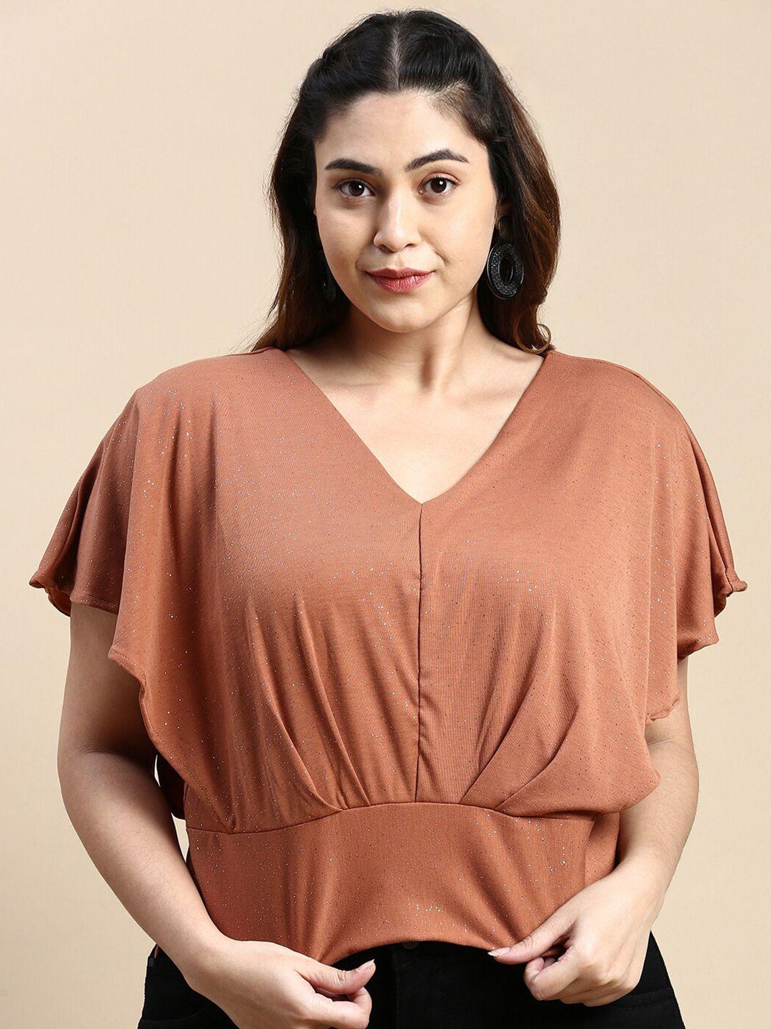 showoff plus plus size  v-neck extended sleeves top