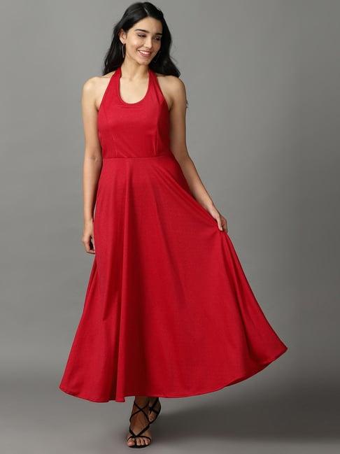 showoff red maxi dress