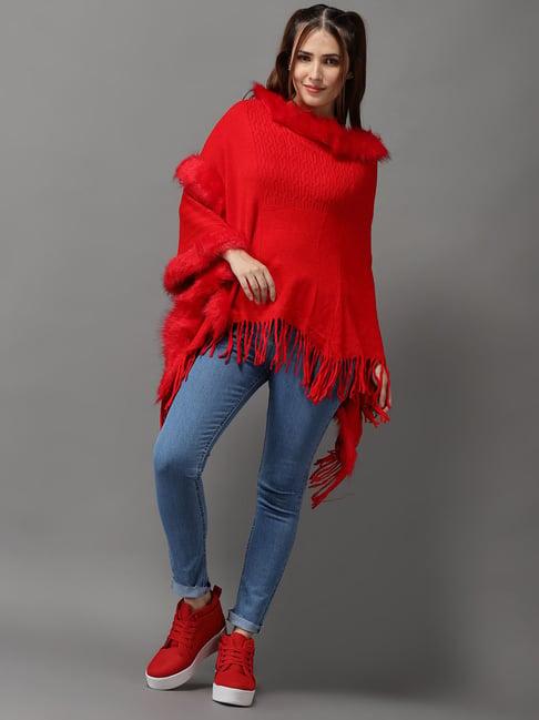 showoff red poncho