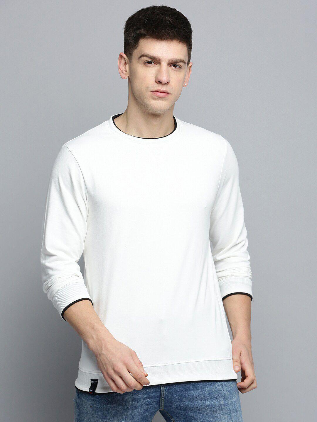 showoff round neck cotton pullover sweatshirt