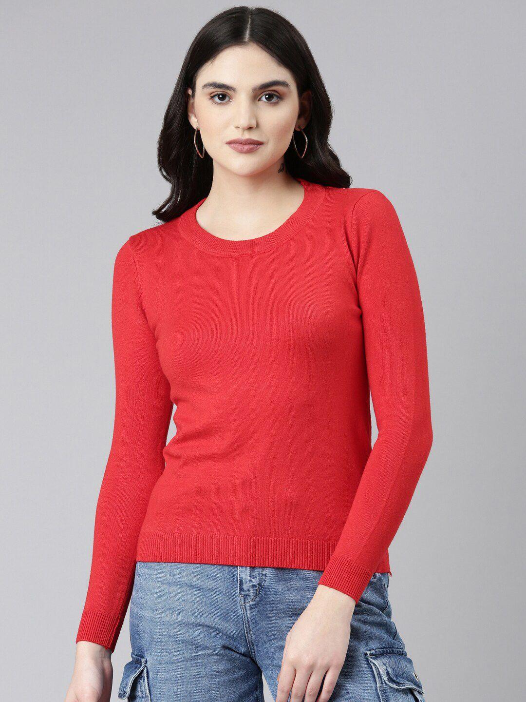 showoff round neck long sleeves top