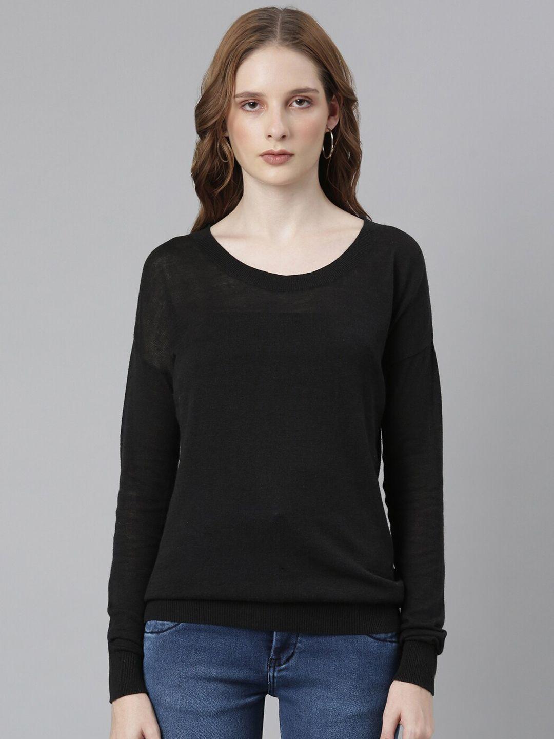 showoff round neck long sleeves top