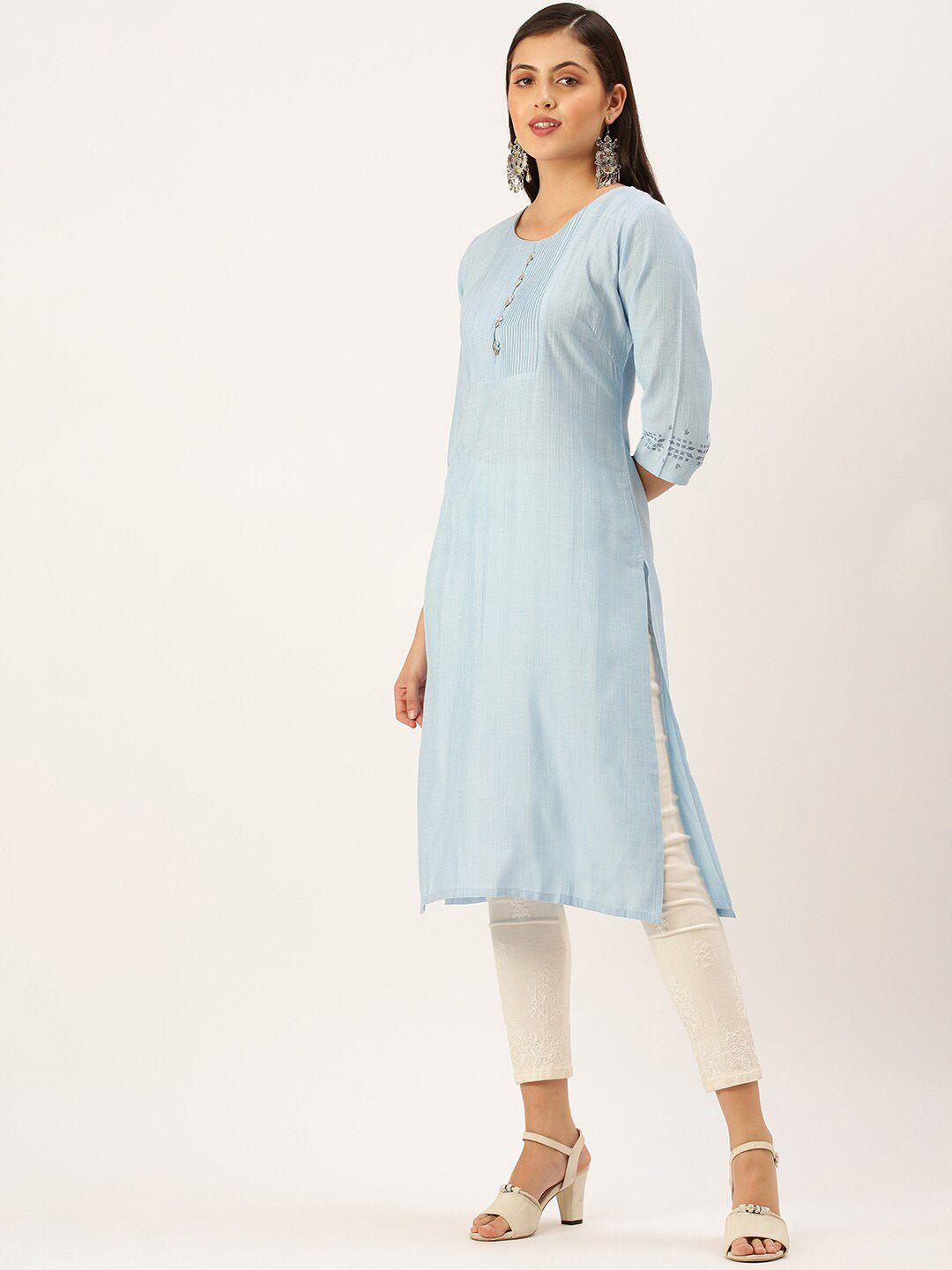 showoff round neck straight kurta