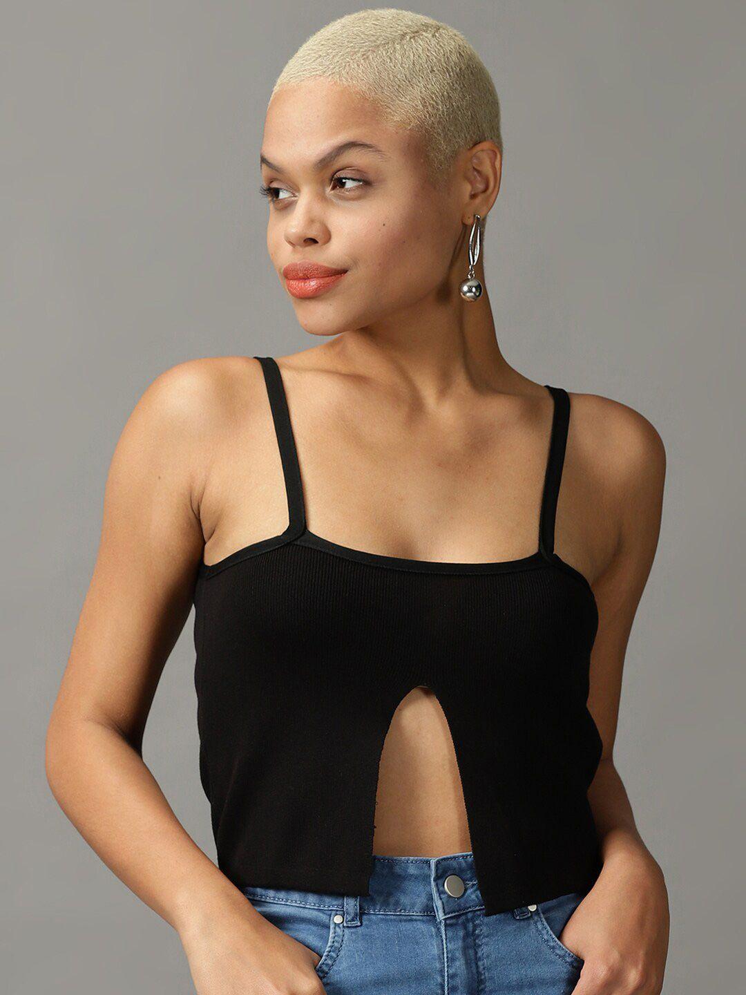 showoff shoulder straps acrylic top