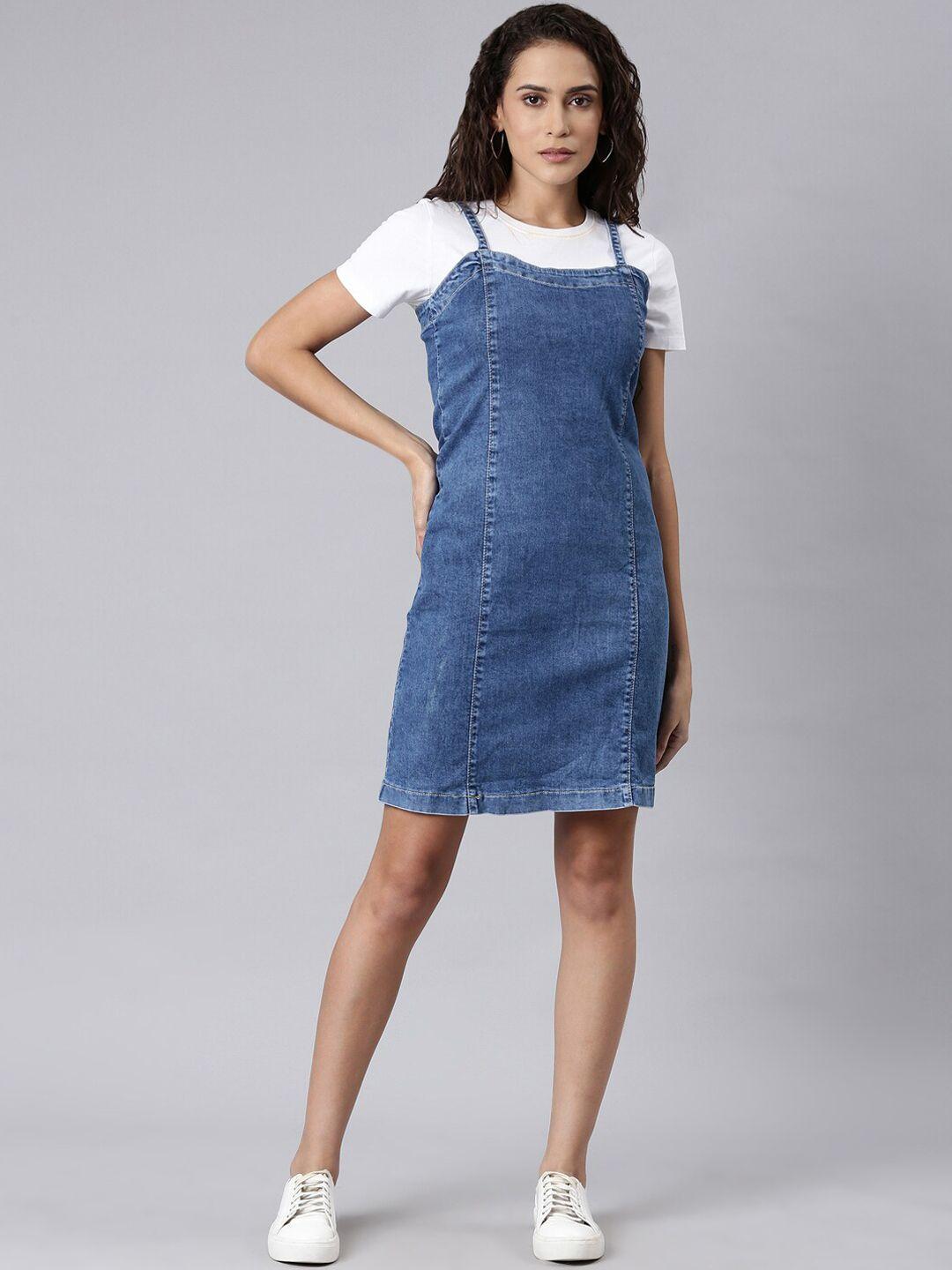 showoff slim fit cotton denim dungaree