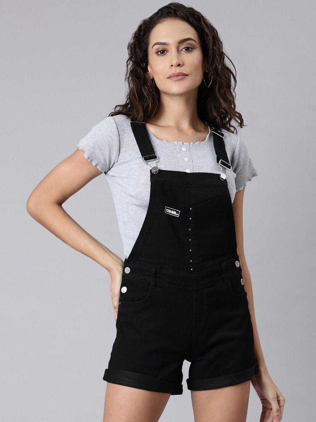 showoff slim fit cotton denim dungaree