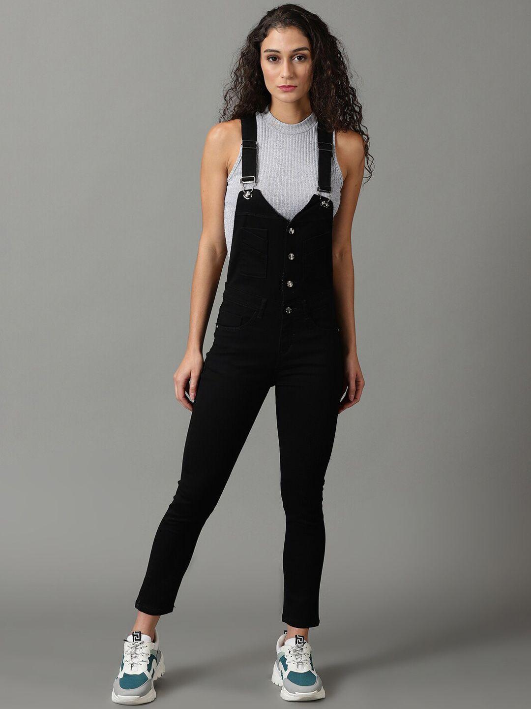 showoff slim-fit cotton dungaree