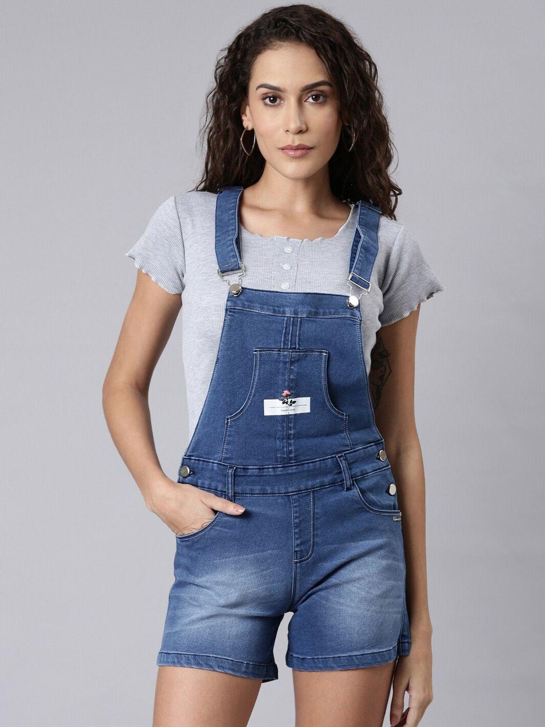 showoff slim-fit denim dungaree