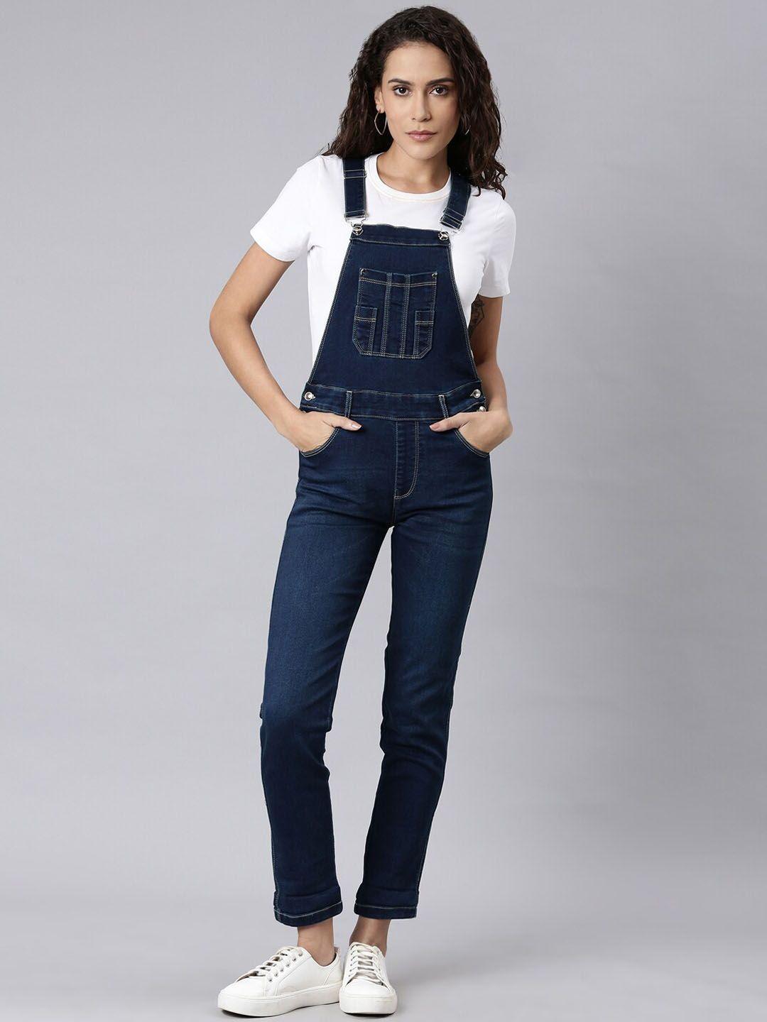 showoff slim-fit denim dungaree