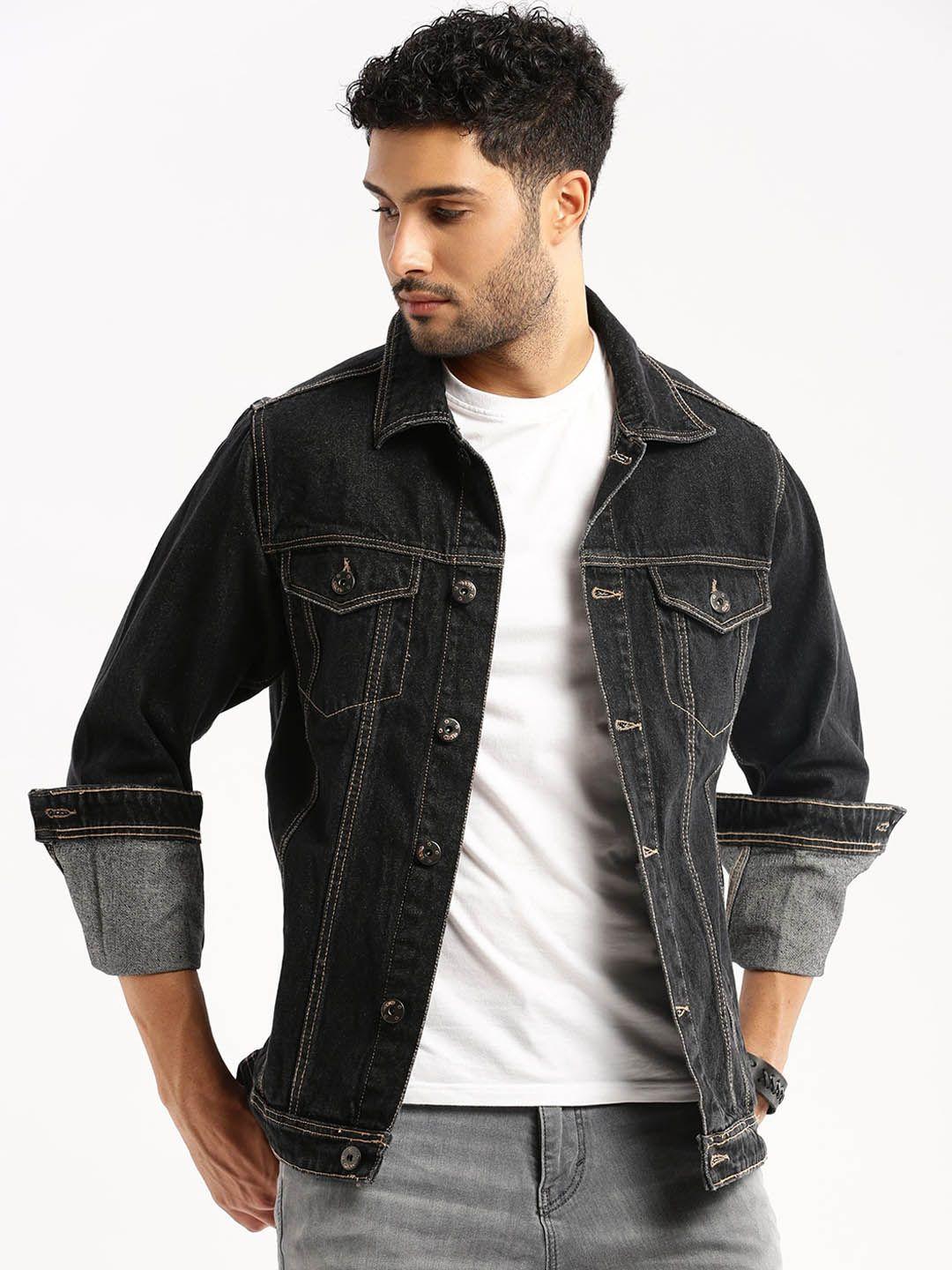 showoff spread collar windcheater denim jacket