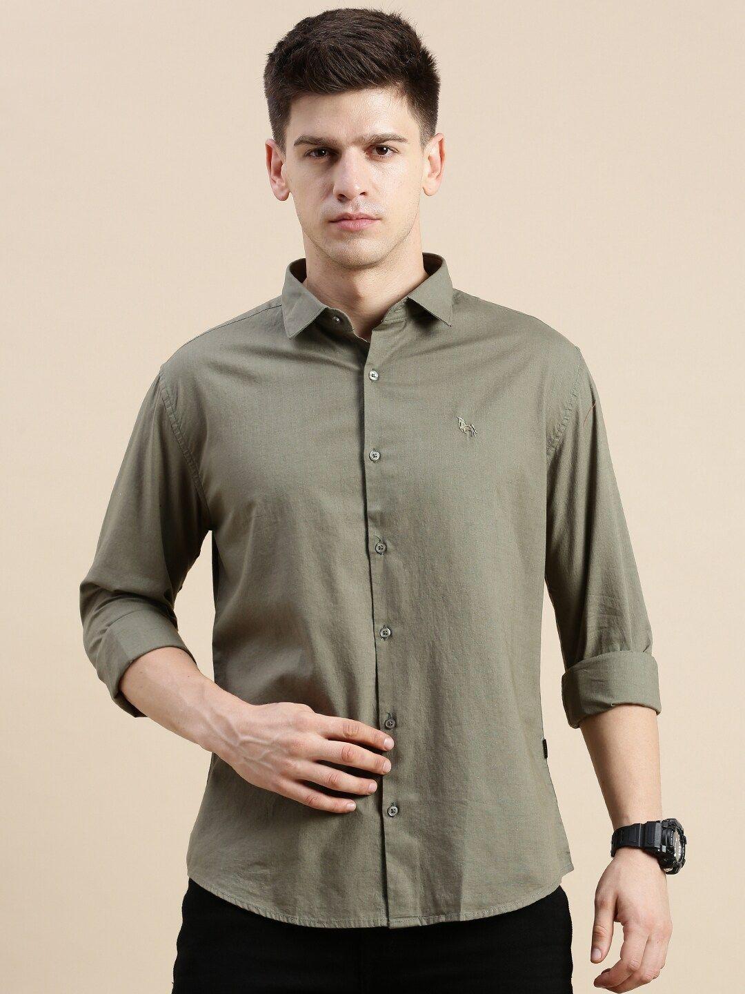 showoff standard slim fit opaque cotton casual shirt