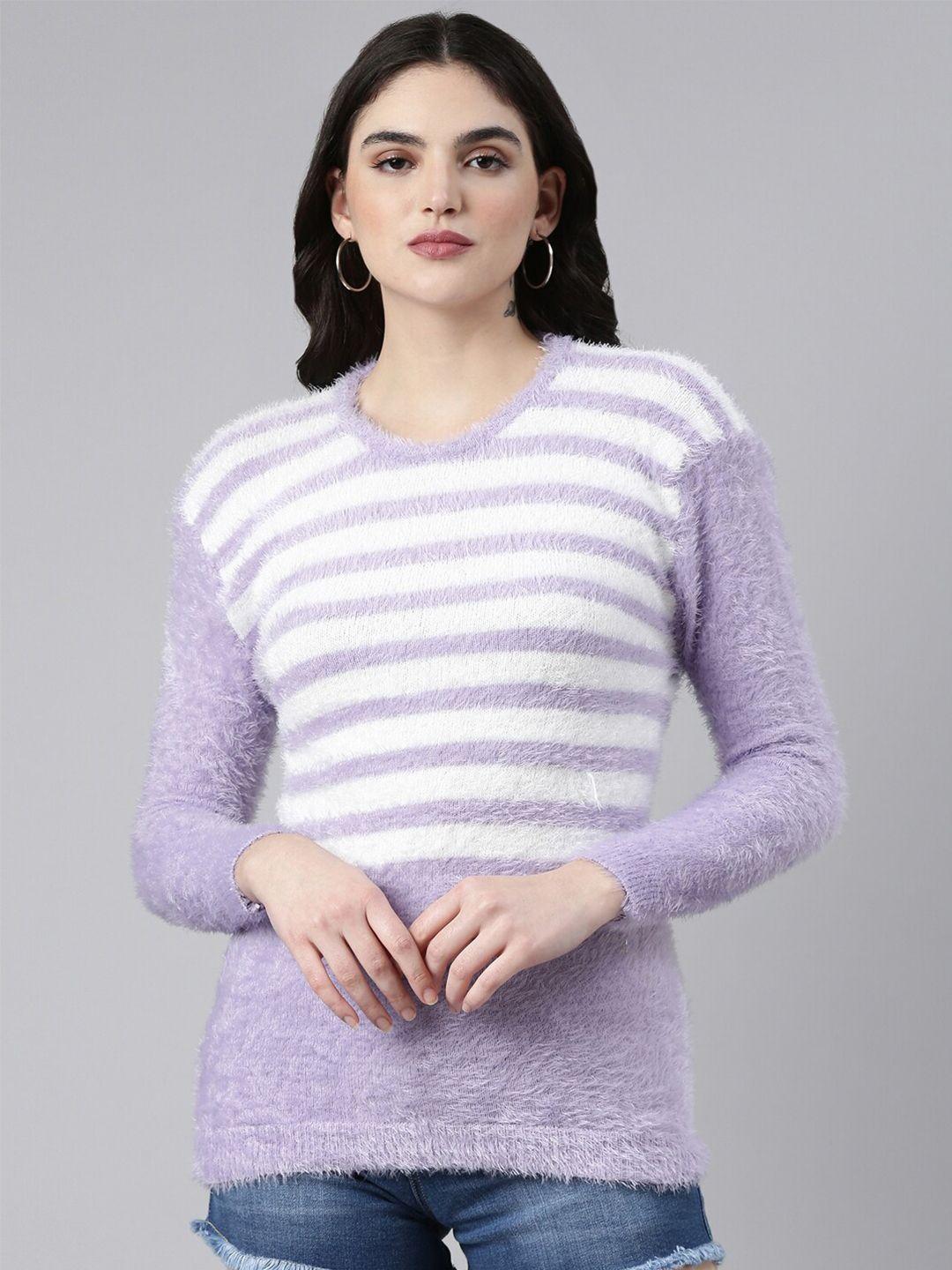 showoff striped long sleeves top