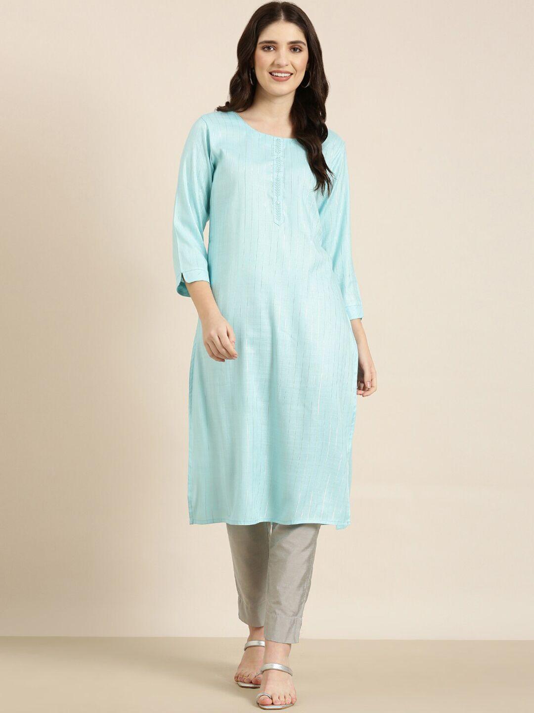 showoff striped straight kurta