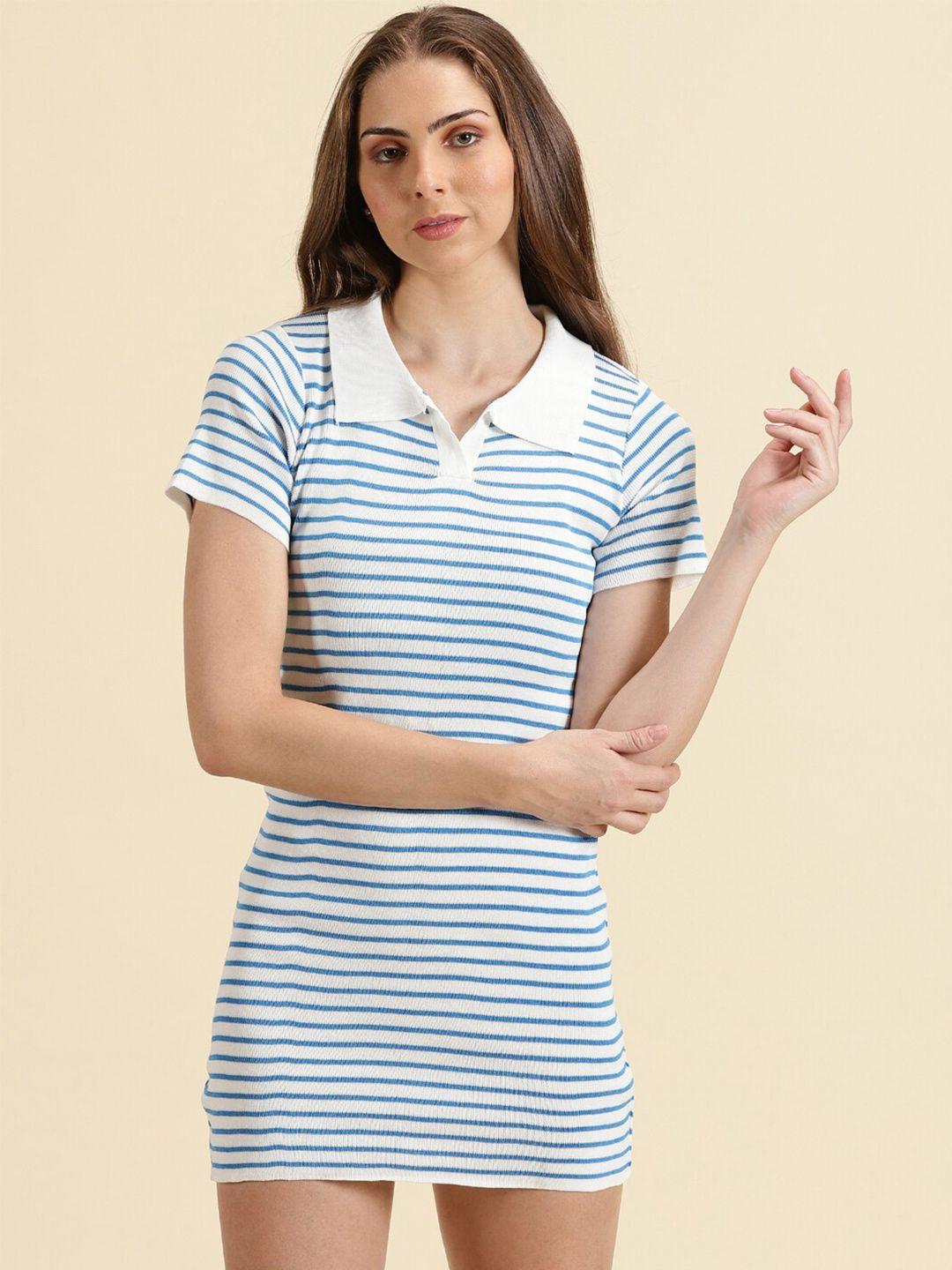 showoff striped t-shirt mini dress