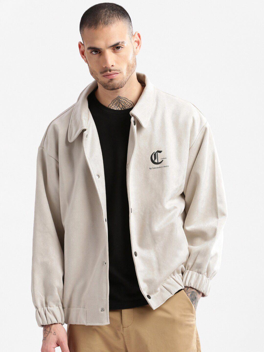 showoff suede windcheater oversized bomber jacket