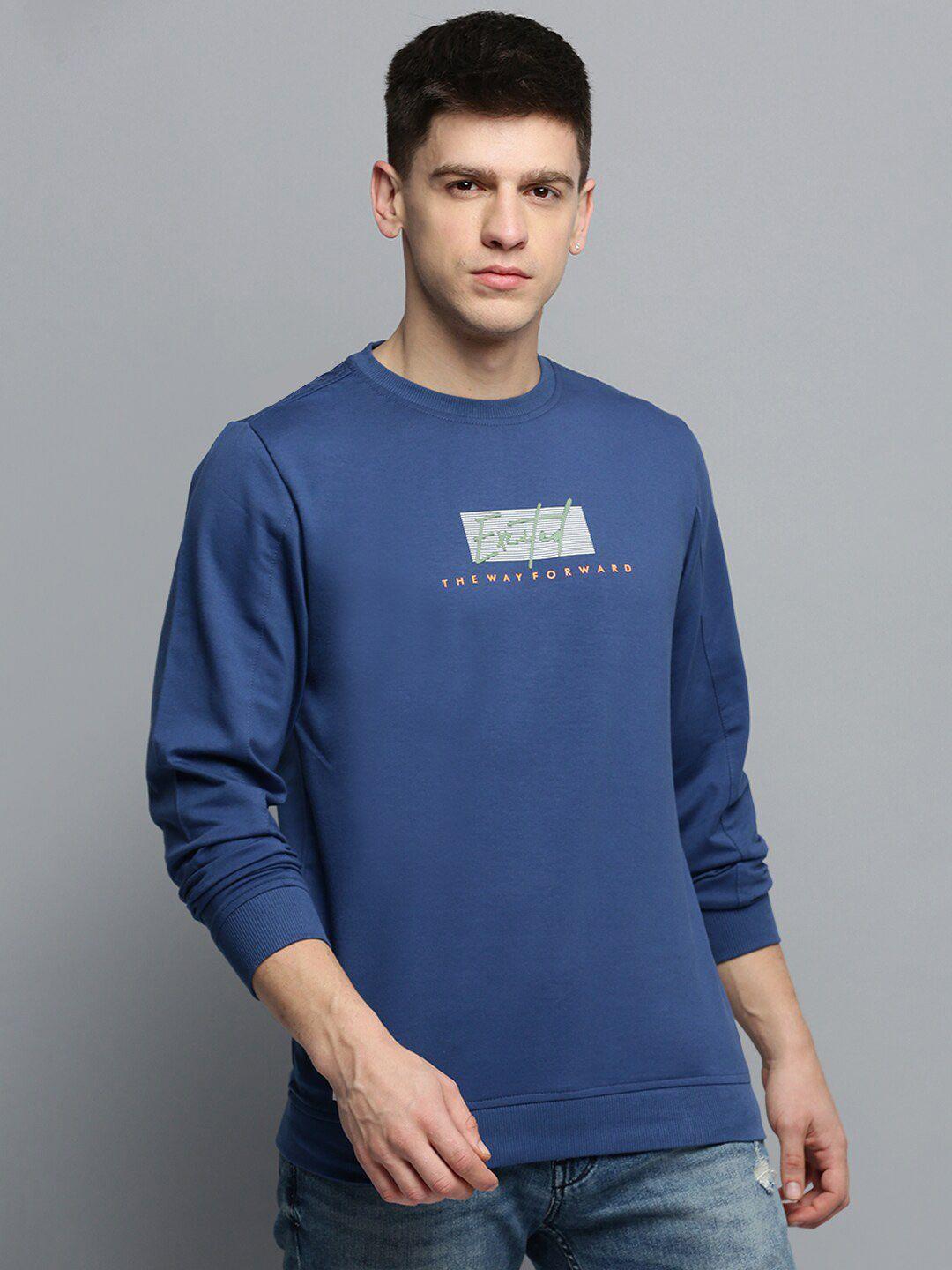 showoff typography printed cotton sweatshirt