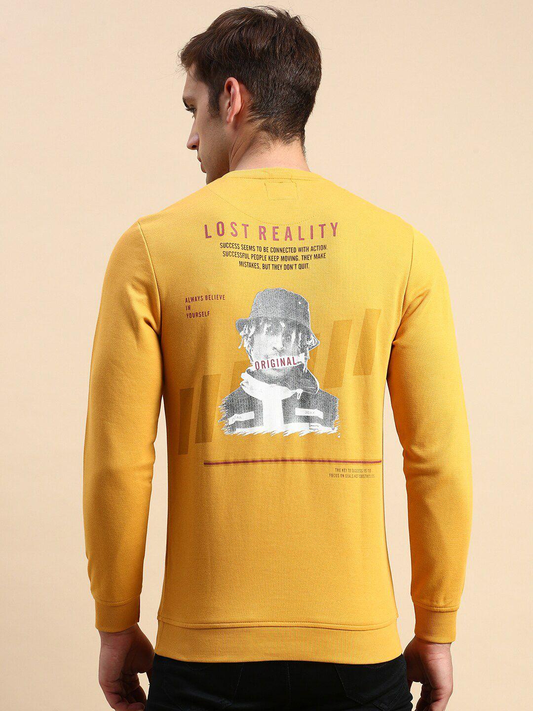 showoff typography printed cotton sweatshirt