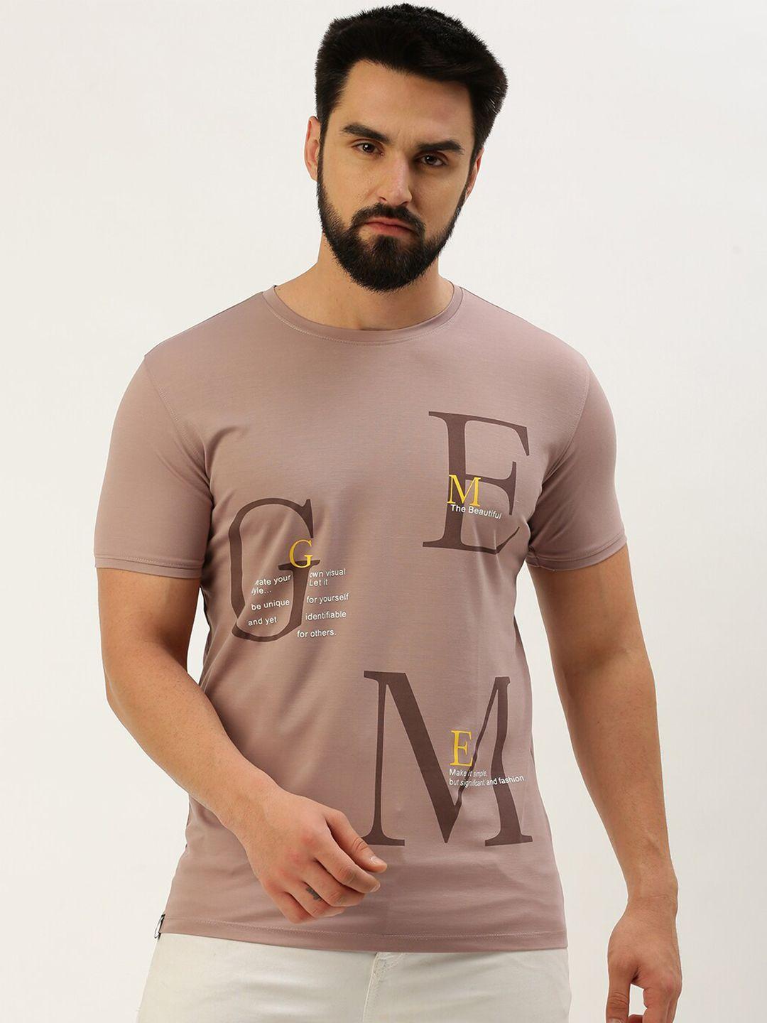 showoff typography printed slim fit t-shirt