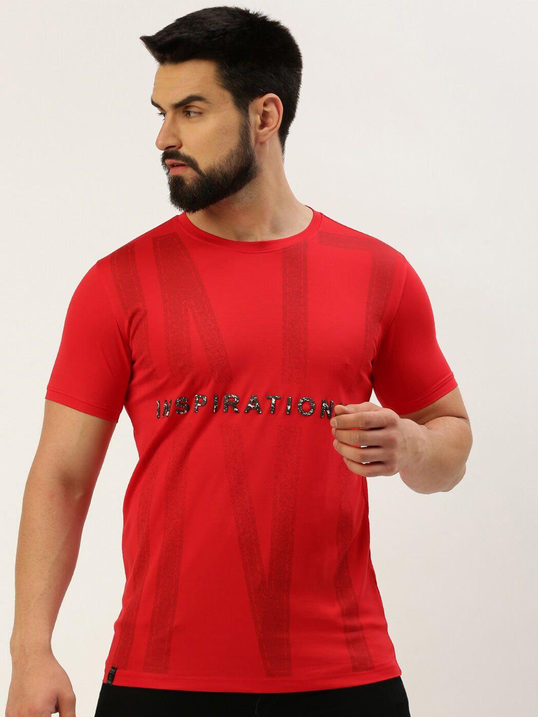 showoff typography printed slim fit t-shirt