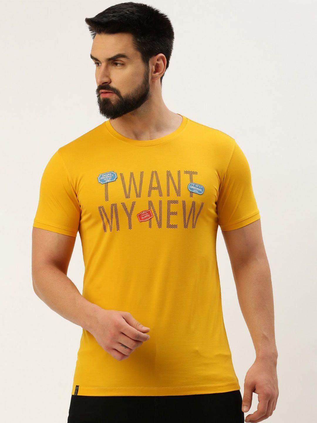showoff typography printed slim fit t-shirt