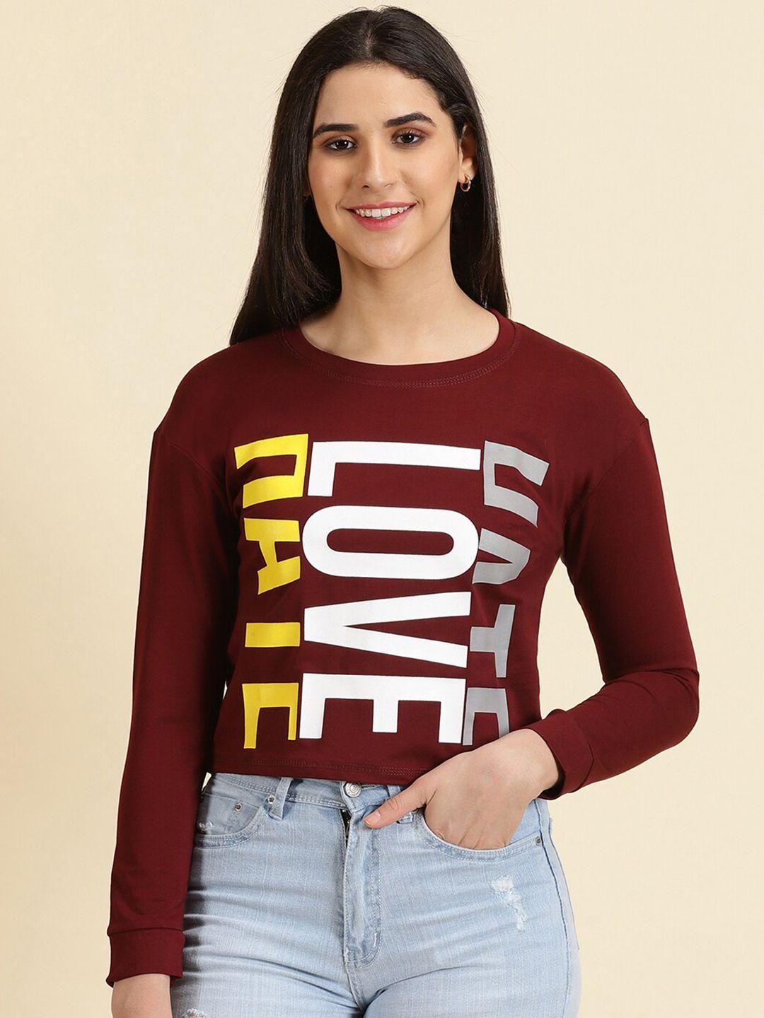 showoff typography printed top