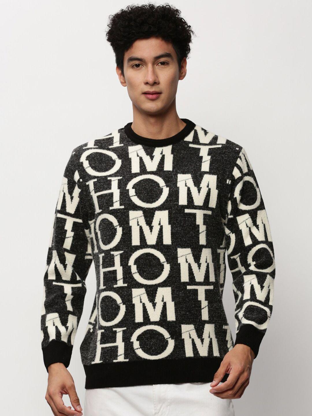 showoff typography self design acrylic pullover