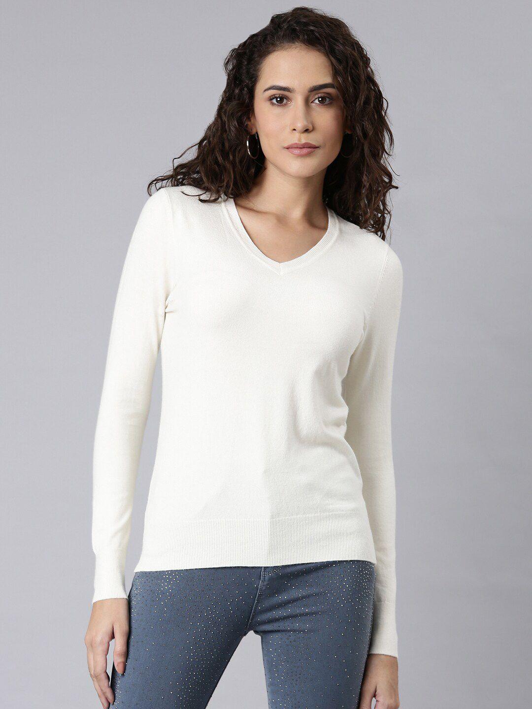 showoff v-neck regular sleeves regular top