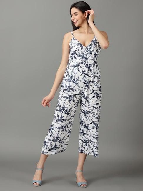 showoff white printed jumpsuit