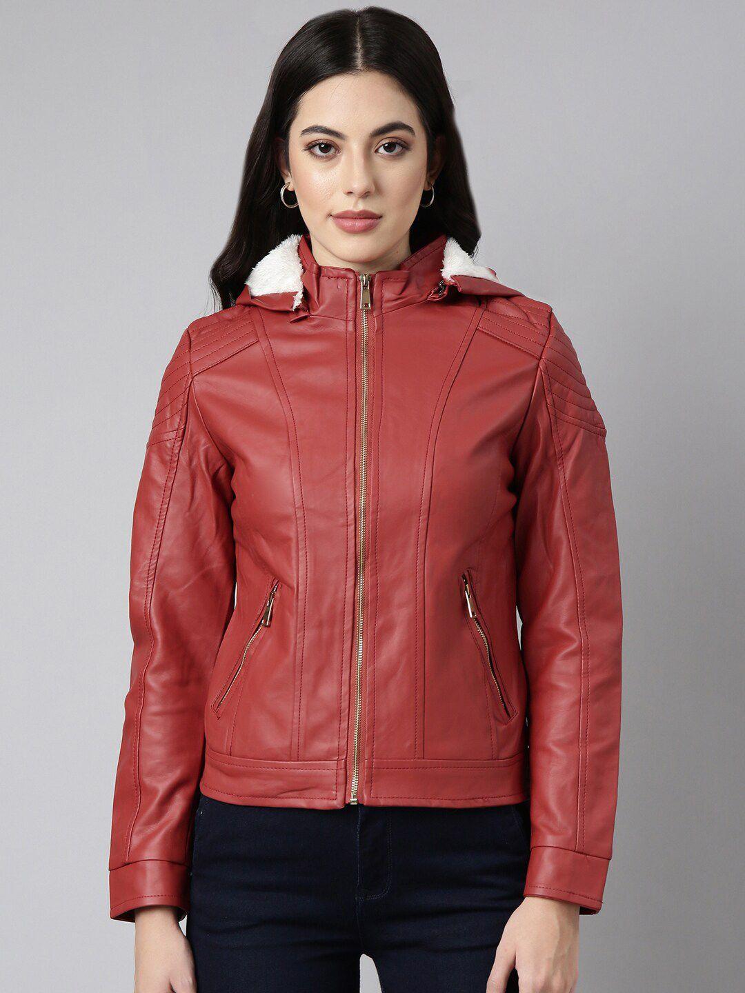 showoff windcheater biker jacket with detachable hood