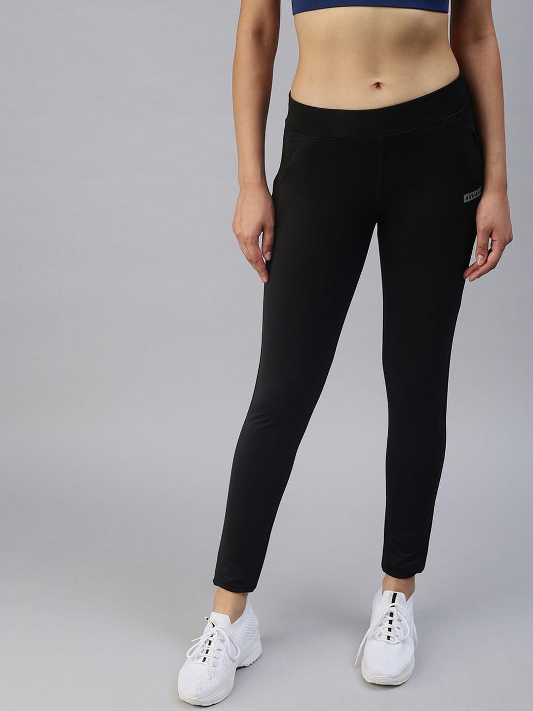 showoff women black solid track pants