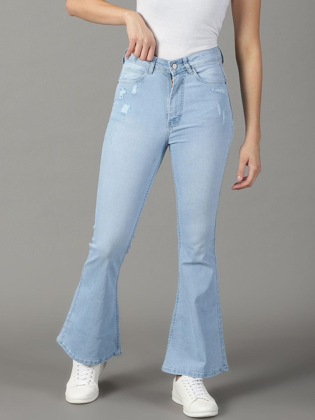 showoff women bootcut high-rise  stretchable jeans