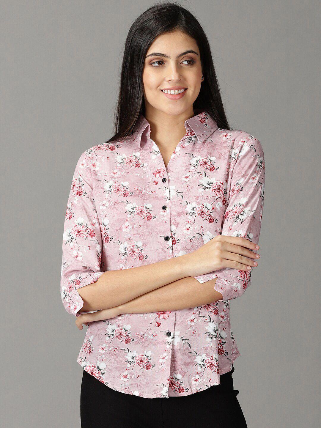 showoff women floral printed casual shirt