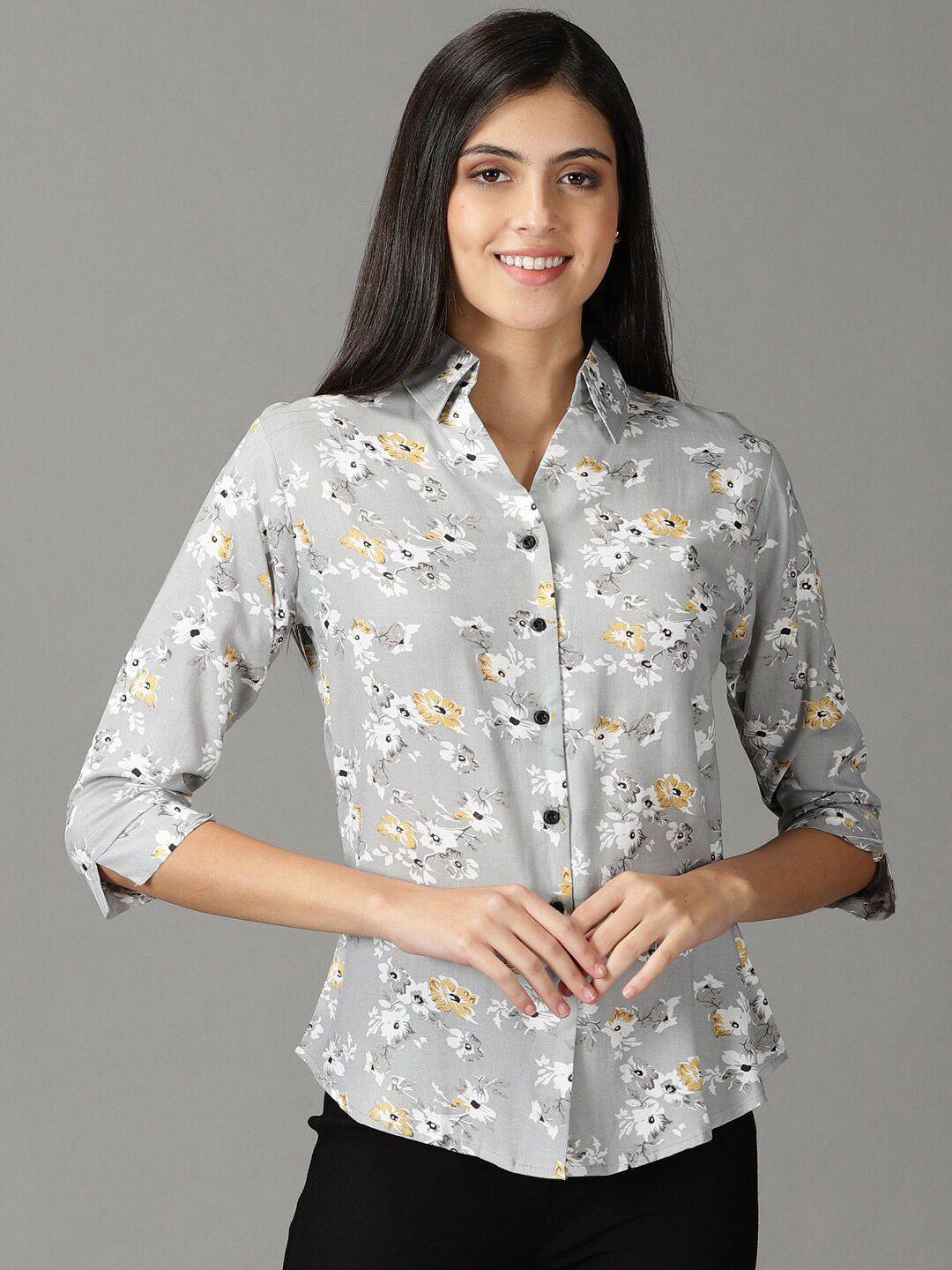 showoff women floral printed casual shirt