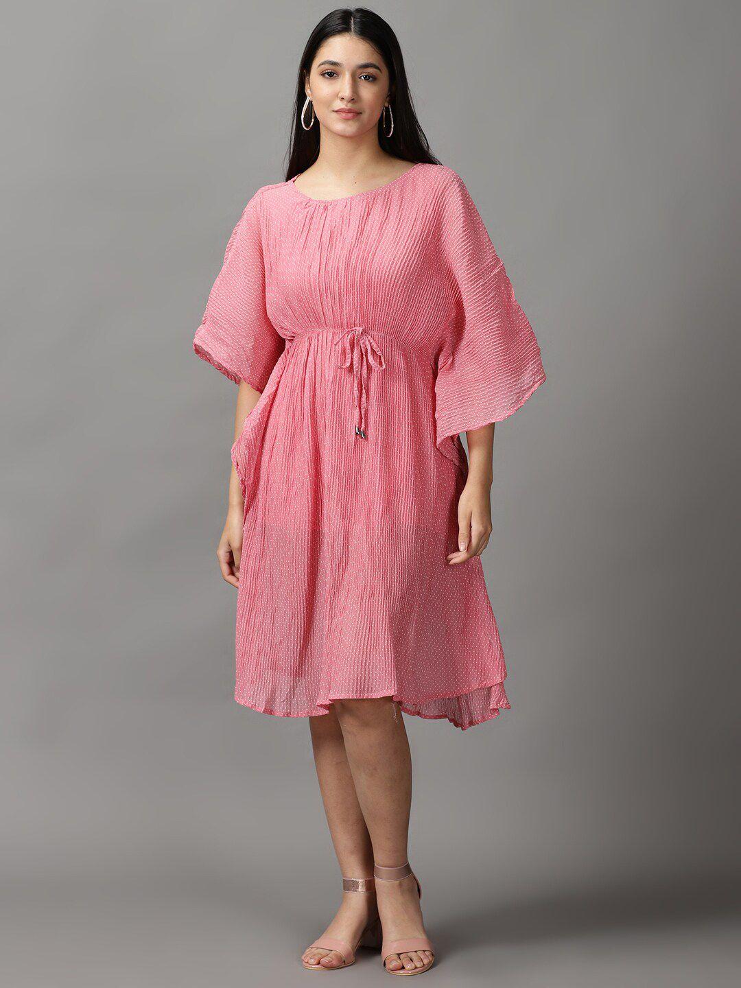 showoff women pink kaftan dress