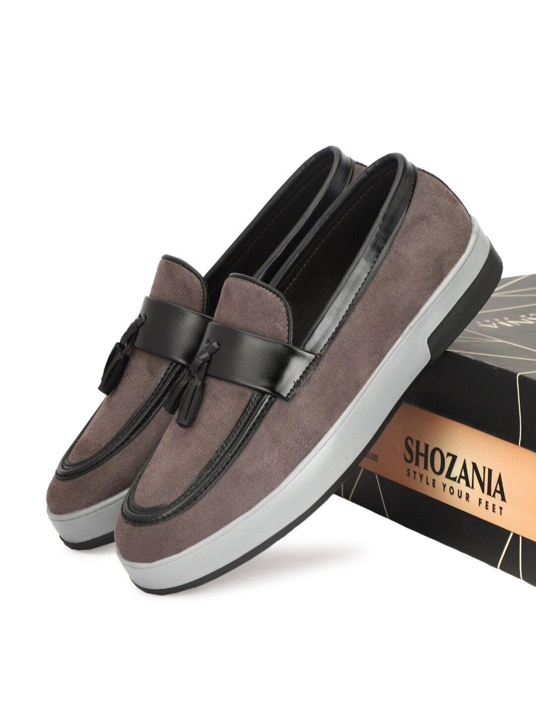 shozania men round toe tassel loafers