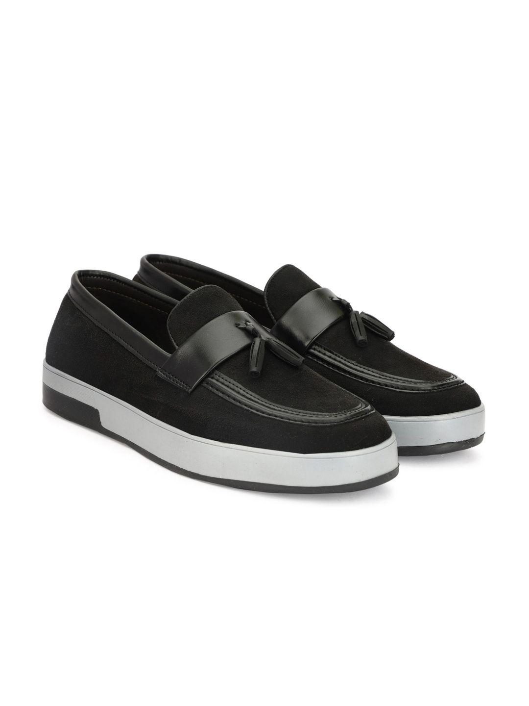 shozania men round toe tassel loafers