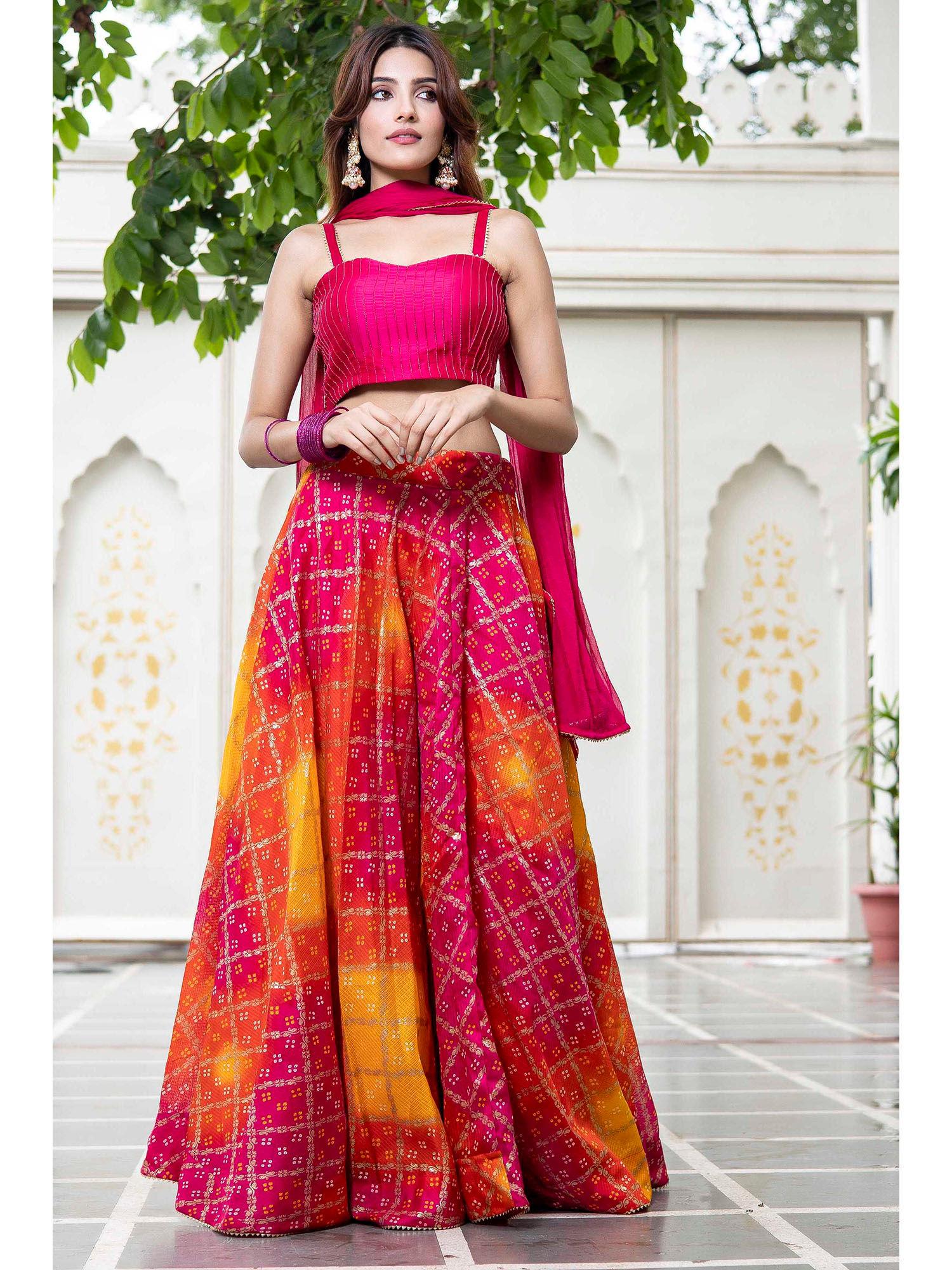 shravani multi-color lehenga (set of 3)