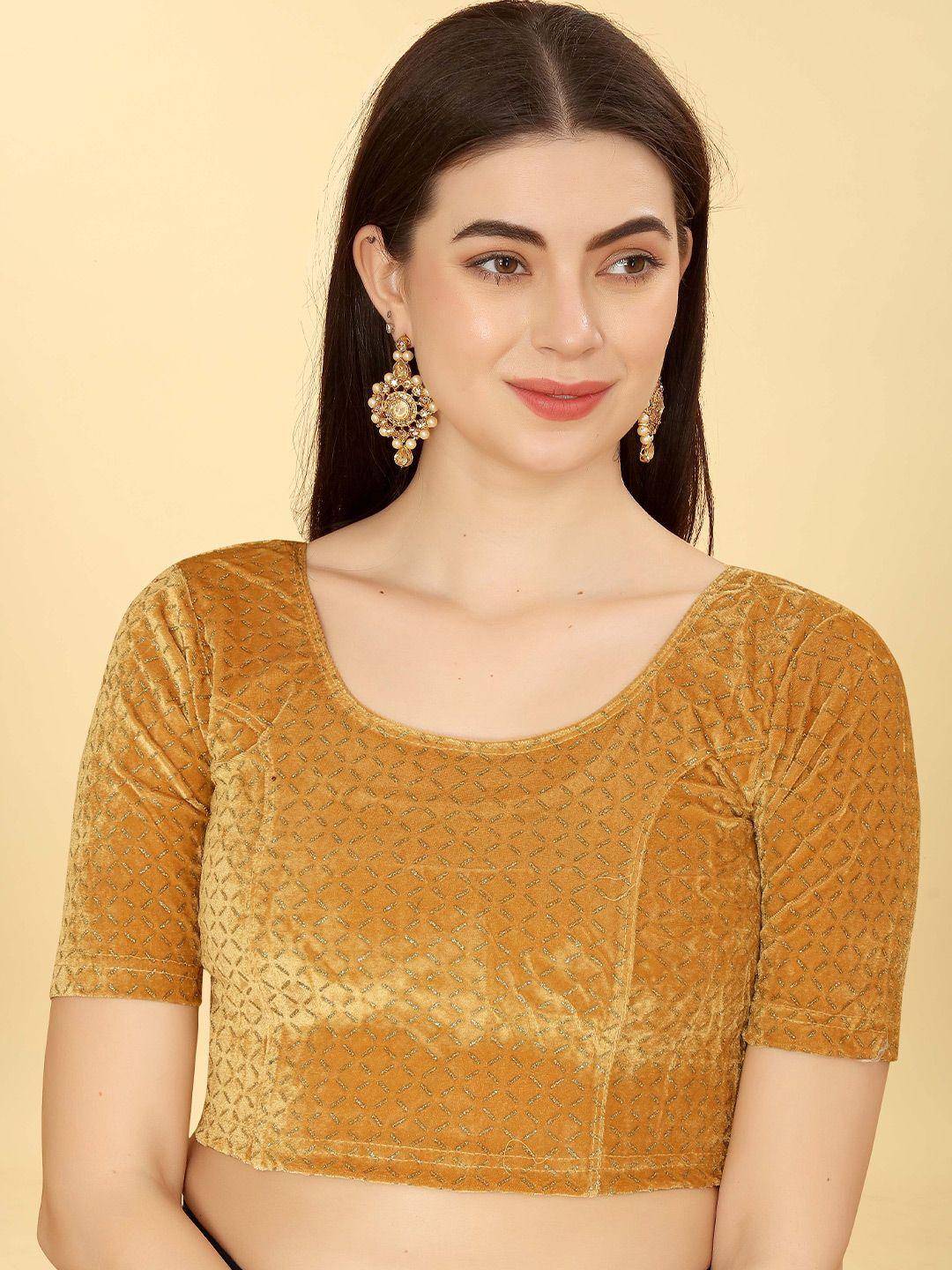 shree swangiyamata company embellished short sleeves saree blouse