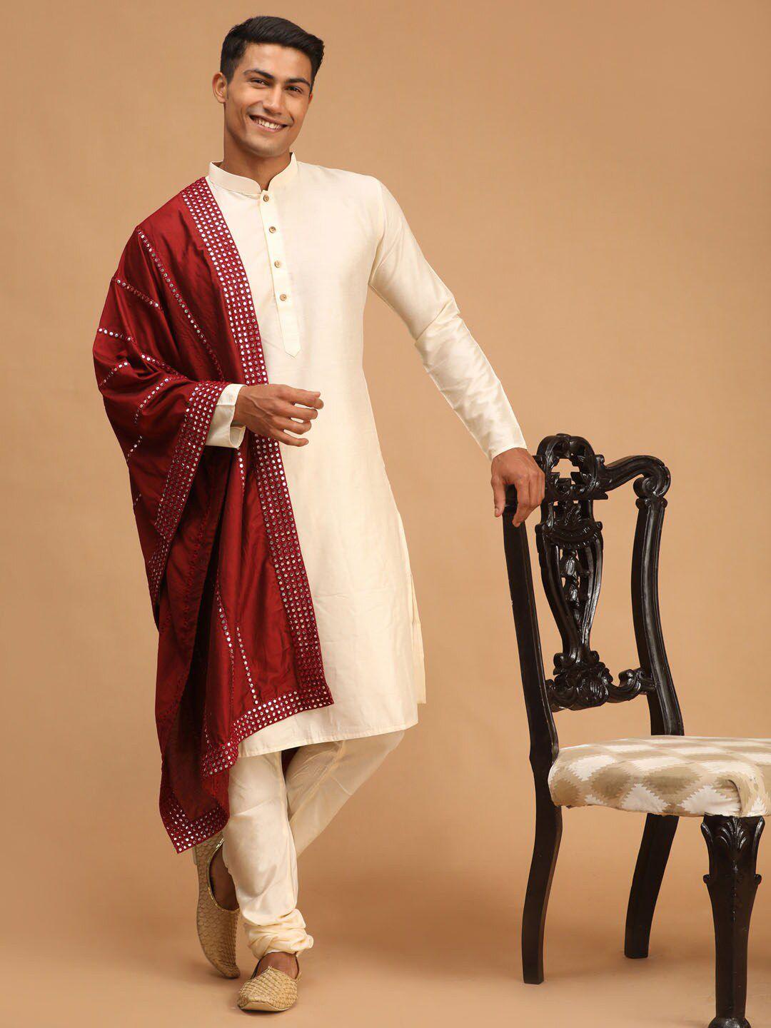 shrestha by vastramay men viscose rayon dupatta with mirror