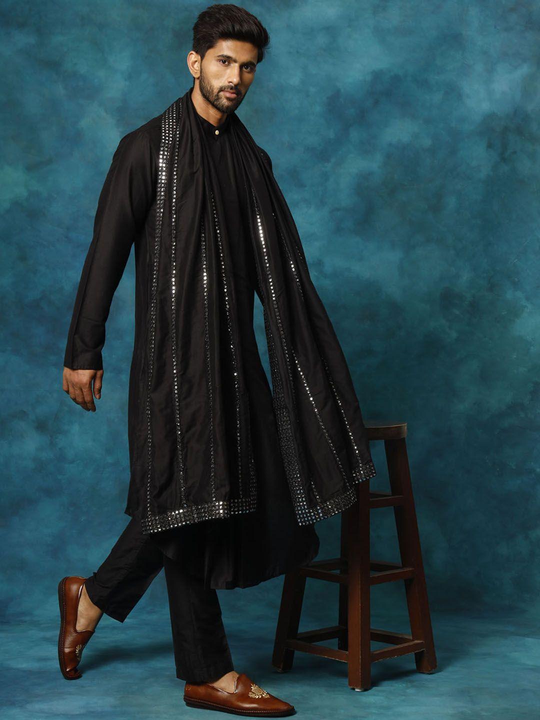 shrestha by vastramay mirror work kurta with pyjamas & dupatta