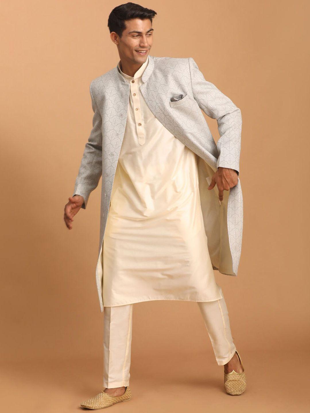 shrestha by vastramay self-design sherwani set