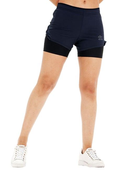 shrey navy sports shorts