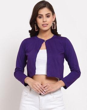 shrug with button-loop closure