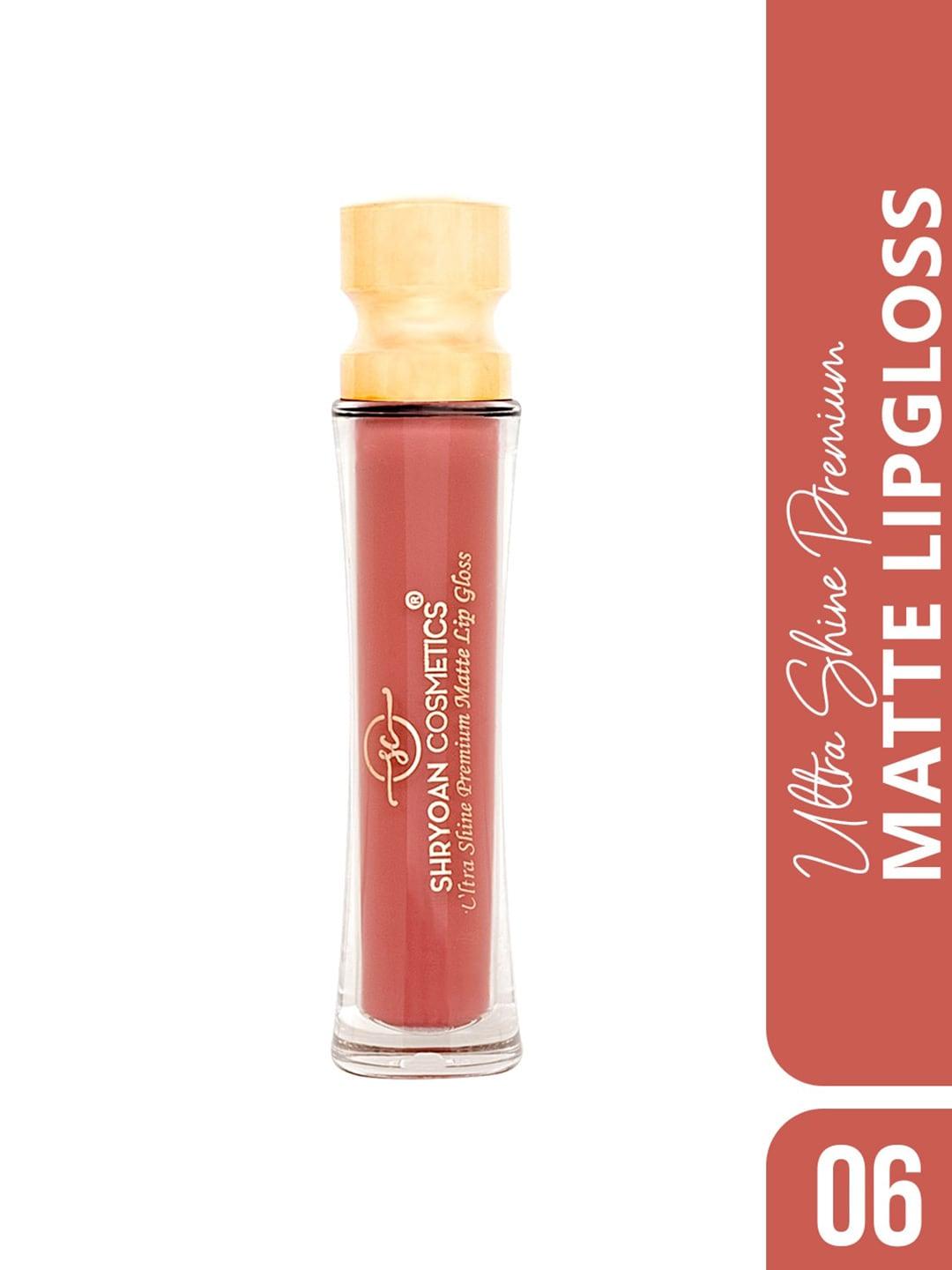 shryoan ultra shine premium matte lip gloss - 6ml - pink fever 06