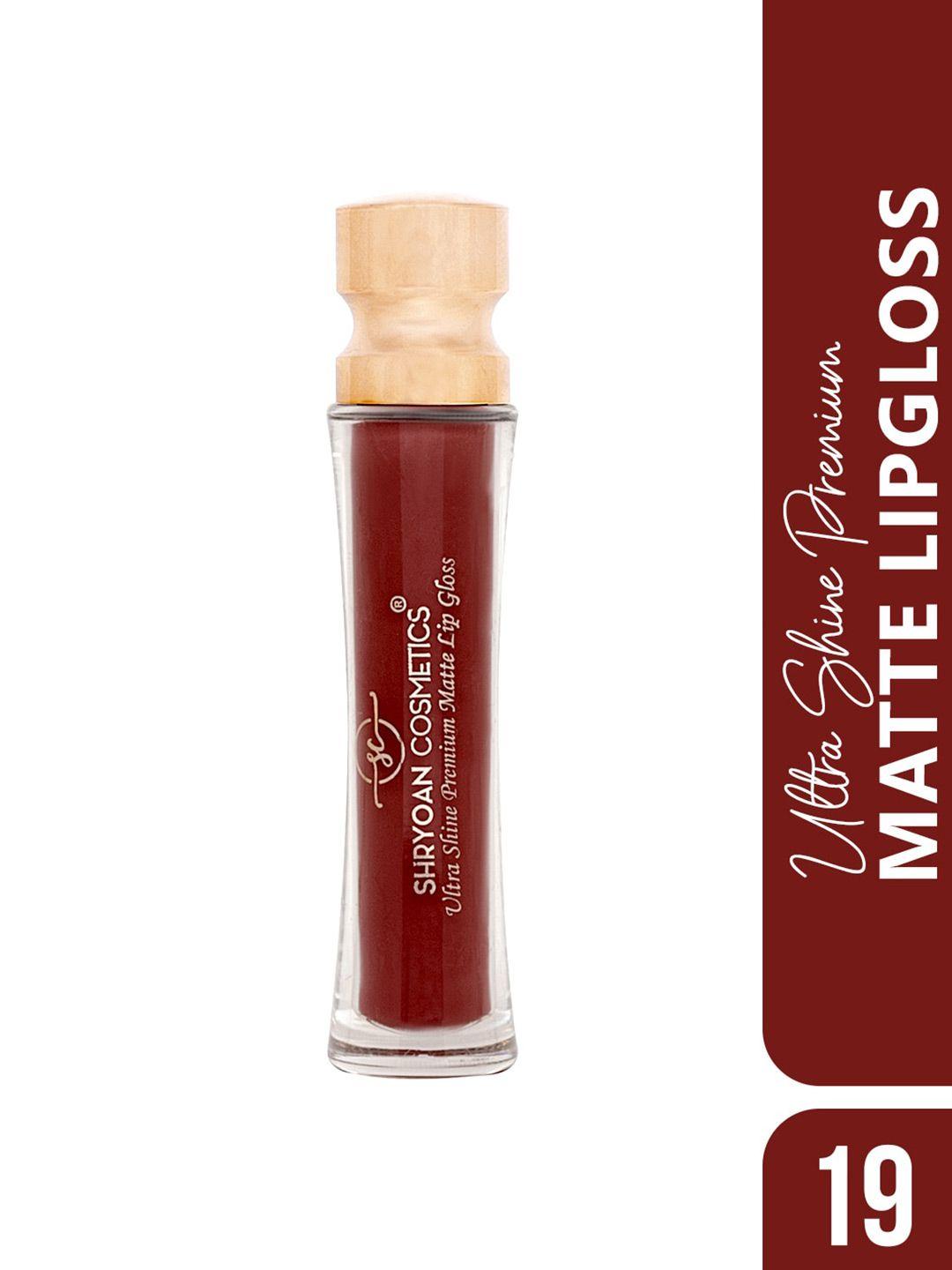 shryoan ultra shine premium matte long lasting lip gloss - sh19