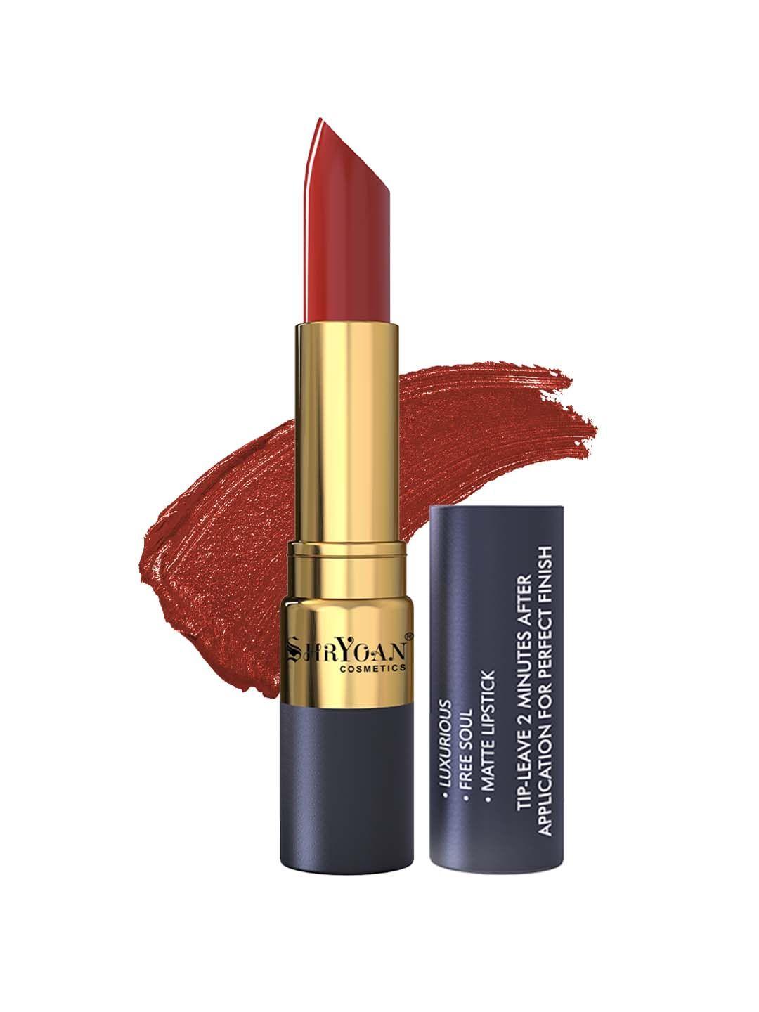 shryoan intensely pigmented luxurious free soul matte lipstick - intense red