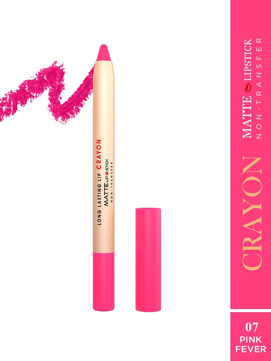 shryoan long lasting lip crayon matte lipstick 3.8 g - pink fever 07
